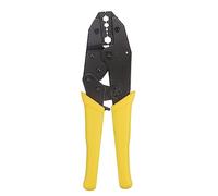 QUARKZMAN Trinquete Crimpadora Alicate Herramienta para Crimpado RG58 RG59 RG62 RG6 .255" .213" .100" .068" .324" Coaxial Cable BNC Conector, Amarillo
