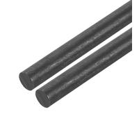 QUARKZMAN Varilla de Grafito, Varilla de Agitación de Grafito, Cilindro de Barra de Carbono de 250x12mm, Negro para Electrodo, Fundición, Crisoles, Paquete de 2