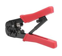 Qudinip Alicates de Engarzado, Herramienta Pelacables de Engarzado Industrial de Acero 45 de Alta Resistencia para Telecomunicaciones, 185 Mm de Longitud, 1 Unidad