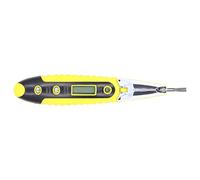 Qudinip Bolígrafo Probador de Voltaje LED, Detector de Circuito Multifuncional sin Contacto para Seguridad del Hogar, Aislamiento ABS, Acero Cromado, 12-220V