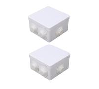 Qudinip Caja de Conexiones Eléctricas IP55 Resistente Al Agua, 2 uds., Carcasa de Proyecto de Plástico ABS Duradero, 85x85x50mm para Cableado Doméstico