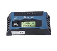 Qudinip Controlador de Carga Solar MPPT con Pantalla Digital en Tiempo Real, Carga Efectiva para Sistemas de Energía Solar, Material de Aleación de Aluminio, 12 V/24 V (100A)