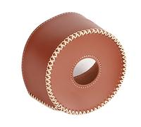 Qudinip Funda Protectora para Depósito de Gas, Diseño Retro, Portátil, de Piel Sintética, para Accesorios de Camping, 1 Unidad (Marrón Oscura)