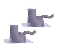 Qudinip Gancho con Ventosa de Cola de Animal, 2 uds., Lindos Ganchos Duraderos para Llaves, Cepillos de Dientes en Azulejos de Cerámica de Vidrio Mate (Lila (Enlace de pedido para pata de gato gris))