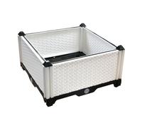 Qudinip Jardinera Grow Box de Plástico Duradero, Cama de Jardín Elevada