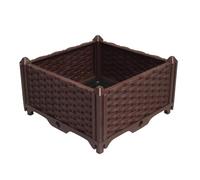 Qudinip Jardinera Grow Box de Plástico Duradero, Cama de Jardín Elevada