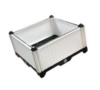 Qudinip Jardinera Grow Box de Plástico Duradero, Cama de Jardín Elevada