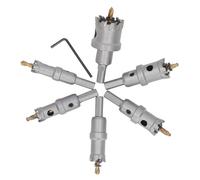 Qudinip Kit de Sierra Perforadora TCT, Juego de 6 Brocas de Carburo Multifuncionales de Alta Precisión para Taladros de Banco y Taladros de Impacto