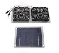 Qudinip Kit de Ventilador de Panel Solar Potente de 100 W para Ventilación Exterior en Invernadero, Casa de Mascotas, Granero