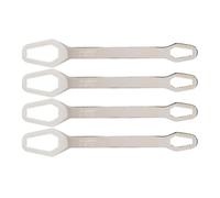 Qudinip Llave Autoajustable de Alta Dureza Universal de Doble Extremo 4 Piezas de 8 a 22 Mm para Reparación y Mantenimiento del Hogar Acero de 9,1 Pulgadas (Plata)