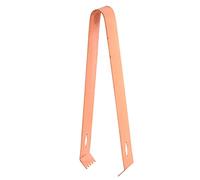 Qudinip Pinza para Hielo de Acero Inoxidable, Diseño Engrosado para Sujetar Alimentos Firmemente en Casa, Bar o Cocina, Eventos, 17cm (Revestimiento de cobre)