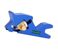 Qudinip Plano de Chaflán con Nivel de Burbuja, Herramienta de Recorte de Madera de Precisión para Tareas de Detalle de Carpintería, Aleación de Aluminio Azul