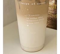 Qudinip Taza de Agua de Plástico, Taza de Gran Capacidad para Bebidas Frías de Verano, para Niñas, 9,8 Cm, 1 Unidad (Receta de Verano 700ml)