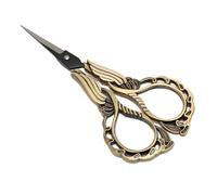 Qudinip Tijeras de Bordado Afiladas Pequeñas de Acero Inoxidable para Cortar Tela Papel Costura Manualidades DIY (Bronce)