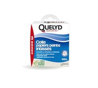 Quelyd - Pegamento para papel pintado sin tejidos en polvo - Todas las piezas - Aplicación directa a la pared - Funda dosificadora - Sin disolventes - Caja de 150 g