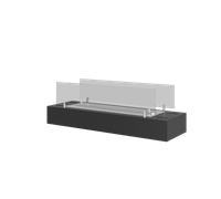Quemador de bioetanol insertable de encimera negro mate en acero inoxidable de 60 cm con cristal - SOLOLED
