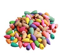 Quemador de Conos de Incienso de reflujo, 100 Unidades, Aromas de aromaterapia Mezclados Naturales para Sala de Yoga