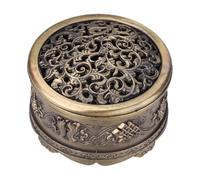 Quemador de Incienso Vintage, Soporte para Quemador de Incienso de aleación pequeña, decoración del hogar de Metal de carbón para el hogar, la casa de té, la Oficina(M-Oro)