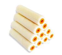 Quercos. Pack 10 Recambio Rodillo Pintura Pequeño Velour Import 10cm - Funda de Rodillos Terciopelo Felpa Lana 5mm - Juego de Rodillos Pata de Conejo para Todo Tipo de Pinturas y Barnices.