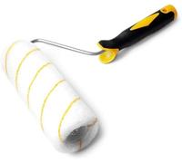 Quercos. Rodillo Antigoteo Profesional 22 cm Hilo Amarillo - Rodillo Pintura Pared Poliacrílico borde Redondeado - Rodillo Techo Raya Amarilla - Rodillo Antigota.