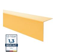 Quest Perfil de Esquina PVC 25x15 mm sin Taladrar - Dorado, 200 cm | Perfil angular asimétrico y protector de esquinas para cantos de pared, pasillo, oficina y muebles, PVC robusto con adhesivo