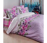 Questo Casa 100% algodón Ranforce. Funda nórdica: 160 x 220 cm. Hoja Plana: 160 x 240 cm. Funda de Almohada: 50 x 70 cm (1 Unidad).