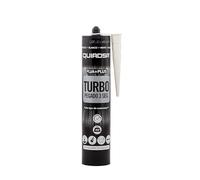 Quiadsa - FIJA+PLUS TURBO - Adhesivo de montaje de curado rápido - Blanco - sin disolventes ni siliconas, uso interior y exterior - Sujeción inmediata en 3 segundos - 290 ml