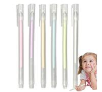 Quick Drying Color Glue Pen, Easy Control Precision Applicator, Ballpoint Adhesive Tool 6 Pack, Scrapbooking Stationery Craft Supply for Projects Handmade School, 14.3x1cm