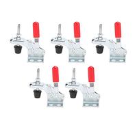 Quick Release Toggle Clamps 5 Pack | 30kg / 66lb Vertical Clamping Force | Fastening Tool for Woodworking/Welding/Metalworking | Zinc Plated, M4 Screw, 88° Handle Angle