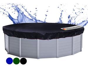 QUICK STAR Solar Cubierta de Piscina de Invierno Redonda 200g / m² para Piscina 420-460 cm Dimensiones de Lona ø 520 cm Negro
