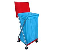 QUICK STAR Soporte para Bolsas de Basura con 4 Ruedas y 25 Bolsas de Basura, 120 litros, Soporte para Bolsas de Basura