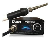 QUICKO T12 Estación de soldador OLED Display Controlador de temperatura electrónico Puntas de hierro de soldadura Mango de aleación de aluminio Equipos de alimentación 110V T12-ILS JL02 KU BL BC1