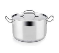 Quid Olla de acero inoxidable Azzero 7084032 Ø28 cm 12,3 L con tapa apta inducción