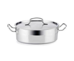 QUID 7084035 - Cacerola de Acero Inoxidable de 2,6 Litros y 24 Cm Azzero