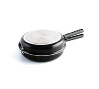 Quid Gastro Fun - Sartén doble para tortilla, 26 cm, aluminio estampado, color negro