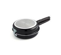 Quid 7554042 - Sarten Doble de Aluminio Estampado de 28 Cm Gastro Fun Negro