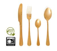 QUID 7714010 - Set de 24 cubiertos Celebrart Color oro Acero Inox