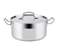 Quid Azzero - Cacerola de acero inox, 16X7,5cm, para todos los fuegos, Inducción