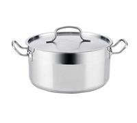 Quid Azzero - Cacerola de acero inox, 30X14,5cm, para todos los fuegos, Inducción