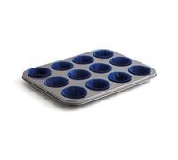 QUID SWEET GREY Bandeja Horno 12 Cupcakes Acero Pintado 36X17X3CM Negro Antiadherente
