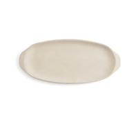 Quid Bandeja Oval Cerámica Mineral Gres 13x30,5 cm (8 Unidades) Beige