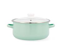 Quid Cacerola Acero Esmaltado Cocco 24 cm - 3,8 L (6 Unidades) Blanco