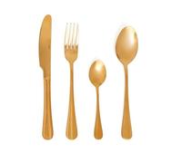 QUID 7714010 - Set de 24 cubiertos Celebrart Color oro Acero Inox