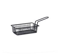 Quid Cesta Rectangular Metal Gastro Black 16x10,5x5,5 cm (24 Unidades)