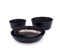 Quid Click Chef Batería 5 Piezas Aluminio | Mango Desmontable, cacerola 20 cm y sartenes de 20 y 24 cm