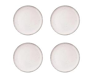 QUID DUNA 4 Plato Llano Cerámico 26,5x2,8CM Beige Decorado Gran tamaño para raciones extrasaludables Apilable