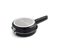 Quid 7554041 - Sarten Doble de Aluminio Estampado de 24 Cm Gastro Fun Negro