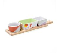 Quid Kaleido Tabla Aperitivo Bambú Cerámica 32x8x4,6cm Madera