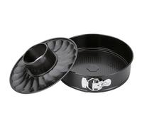 QUID SWEET GREY Molde Desmontable 2 Bases Acero Pintado 26X6,8CM Negro Antiadherente