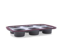Quid Molde Scarlet de Silicona Reforzado para 6 Cupcakes, 29x18,8x3,8 cm
